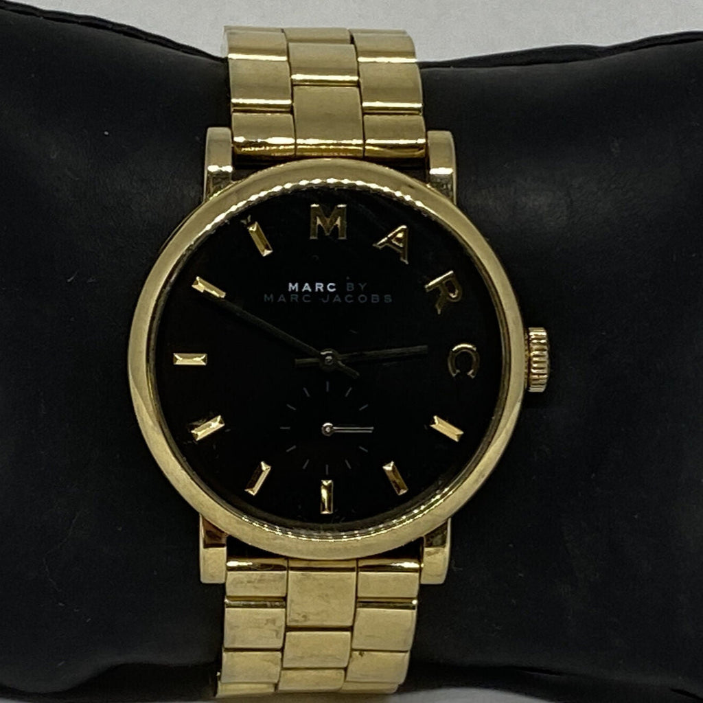 Marc Jacobs Baker Black Dial Gold Steel Strap Watch for Women - MBM3355 Buy Now By Marc Jacobs