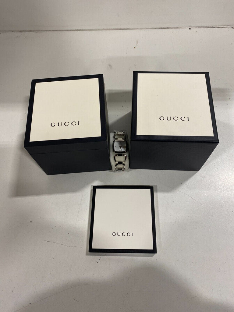 Gucci G Gucci Diamonds Mother of Pearl Dial Silver Steel Strap Watch For Women - YA125502 Buy Now By Gucci