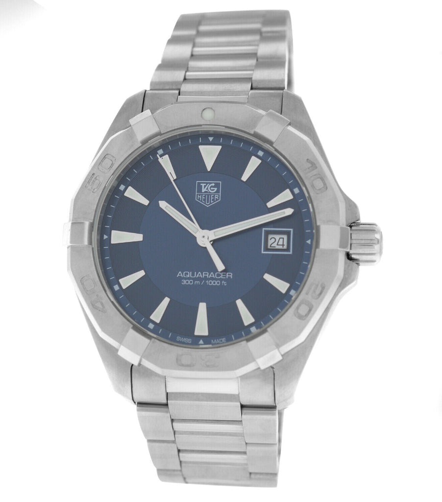 Tag Heuer Aquaracer Quartz Blue Dial Silver Steel Strap Watch for Men - WAY1112.BA0928 Buy Now By Tag Heuer
