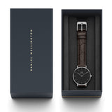 Daniel Wellington Classic Petite York Black Dial Brown Leather Strap Watch For Women - DW00100238 Buy Now By Daniel Wellington