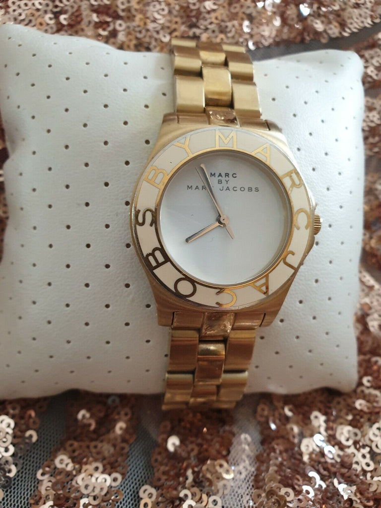 Marc Jacobs Blade White Dial Gold Steel Strap Watch for Women - MBM3050 Buy Now By Marc Jacobs
