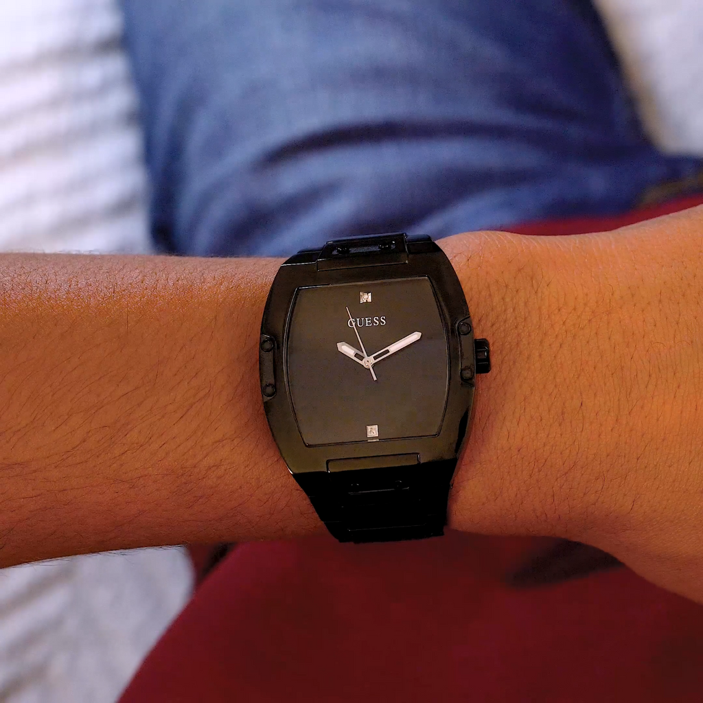 Guess Trend Black Dial Black Steel Strap Watch for Men - GW0387G3 Buy Now By Guess