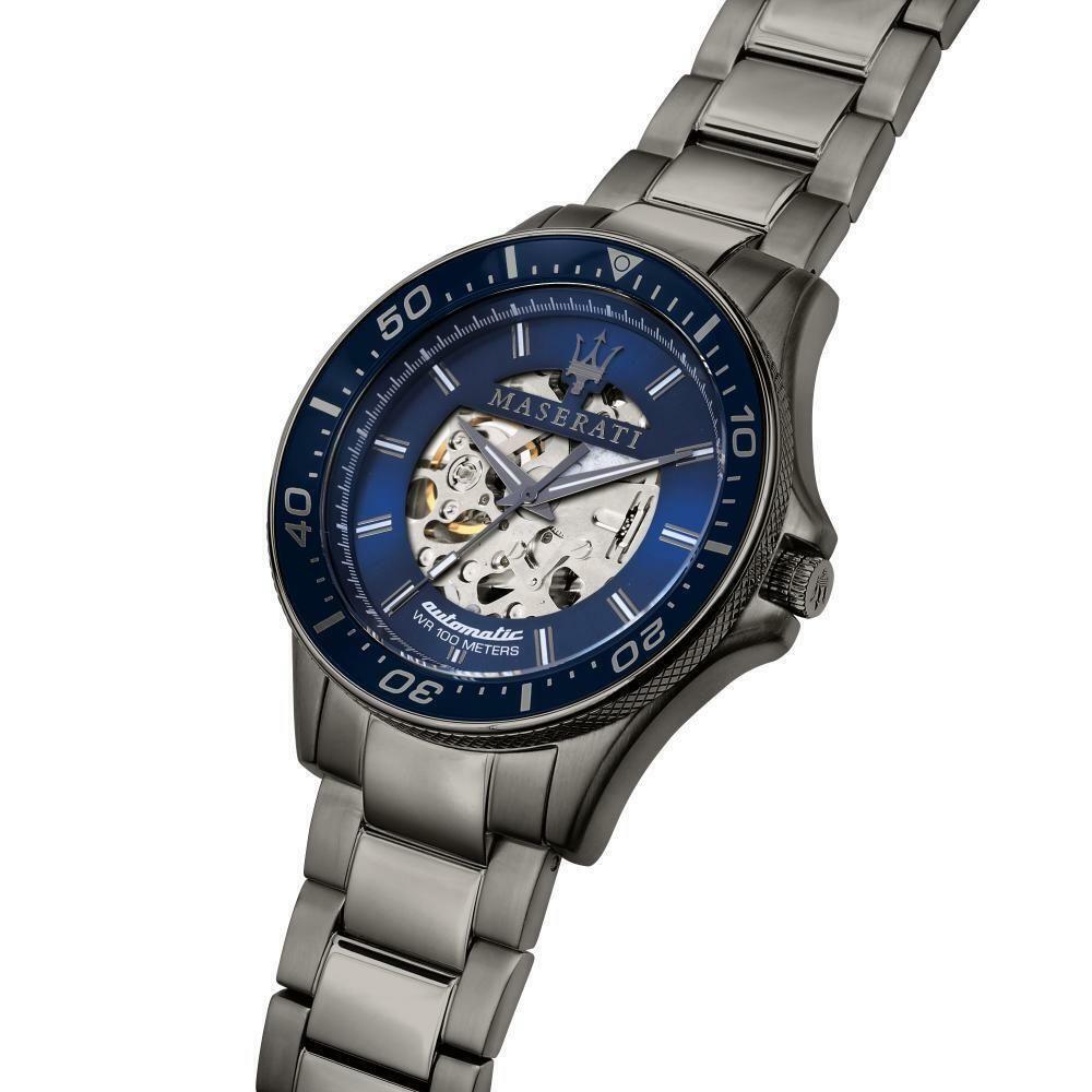 Maserati SFIDA Automatic Blue Dial Silver Steel Strap Watch For Men - R8823140001 Buy Now By Maserati