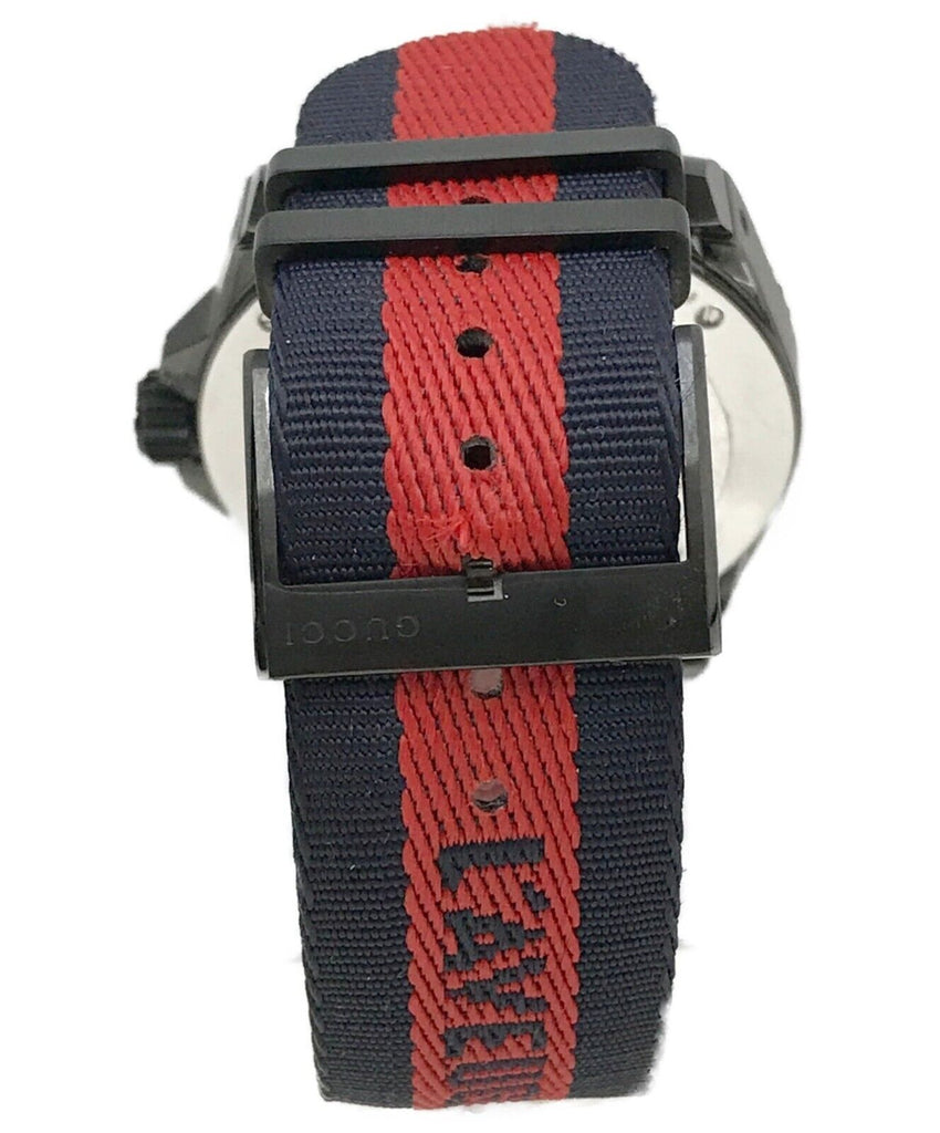 Gucci Dive Blue & Red Dial Blue & Red Nylon Strap Watch For Men - YA136214 Buy Now By Gucci