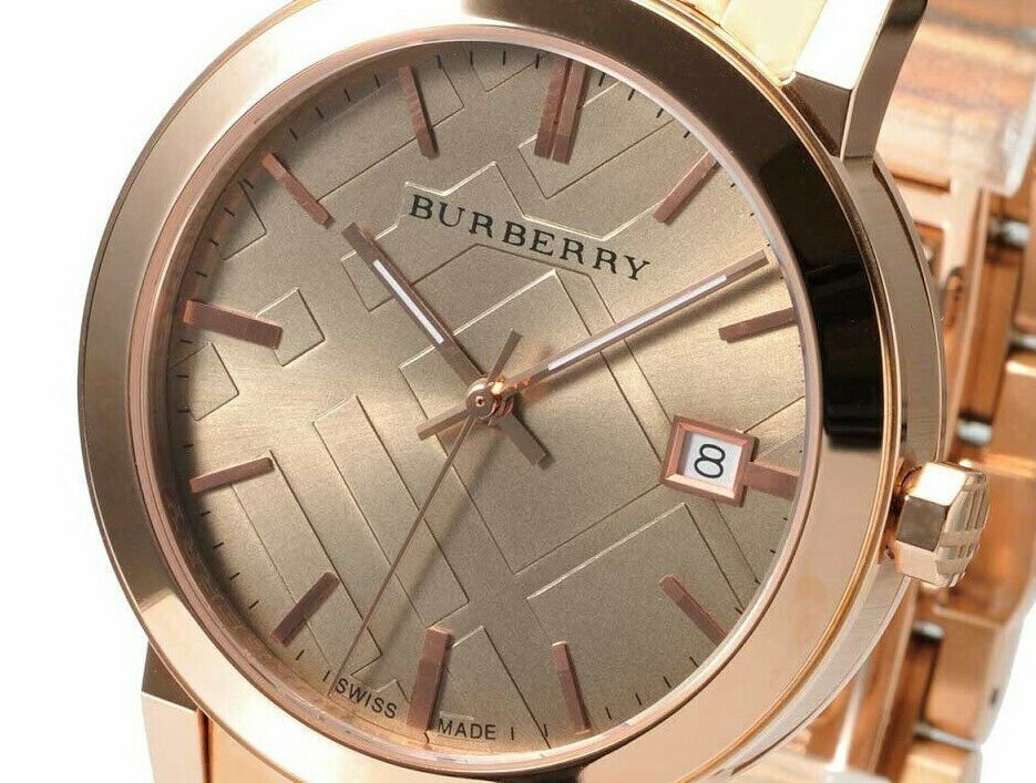 Burberry The City Rose Gold Dial Rose Gold Steel Strap Watch for Women - BU9034 Buy Now By Burberry