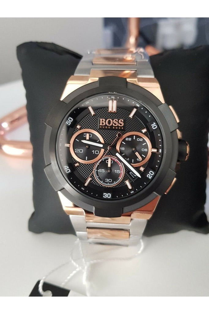 Hugo Boss Supernova Black Dial Two Tone Steel Strap Watch for Men - 1513358 Buy Now By Hugo Boss
