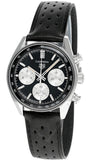 Tag Heuer Carrera Automatic Chronograph Black Dial Black Leather Strap Watch for Men - CBS2210.FC6534 Buy Now By Tag Heuer