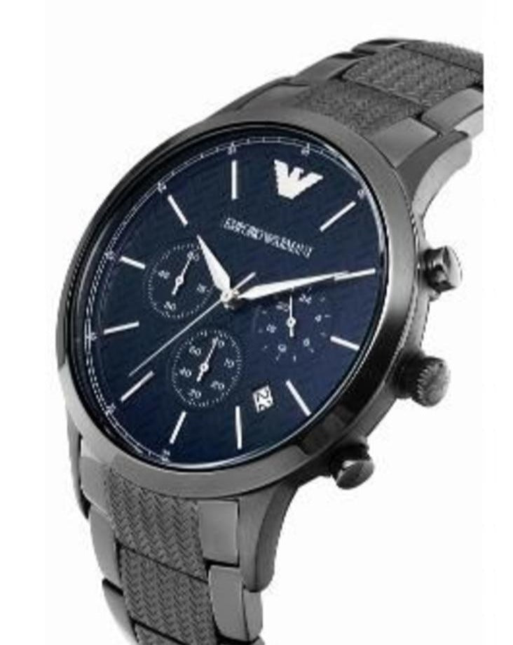 Emporio Armani Renato Chronograph Quartz Blue Dial Grey Steel Strap Watch For Men - AR2505 Buy Now By Emporio Armani