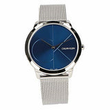 Calvin Klein Minimal Blue Dial Silver Mesh Bracelet Watch for Men - K3M2112N Buy Now By Calvin Klein