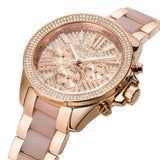 Michael Kors Wren Crystals Rose Gold Dial Rose Gold Steel Strap Watch for Women - MK6096 Buy Now By Michael Kors