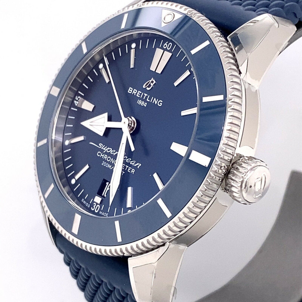 Breitling Superocean Heritage II B20 44mm Blue Dial Blue Rubber Strap Mens Watch - AB2030161C1S1 Buy Now By Breitling