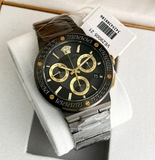 Versace Greca Icon Quartz Black Dial Black Steel Strap Watch For Men - VEZ900521 Buy Now By Versace