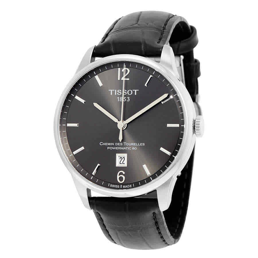 Tissot Chemin Des Tourelles Powermatic 80 Black Dial Black Leather Strap Watch For Men - T099.407.16.447.00 Buy Now By Tissot