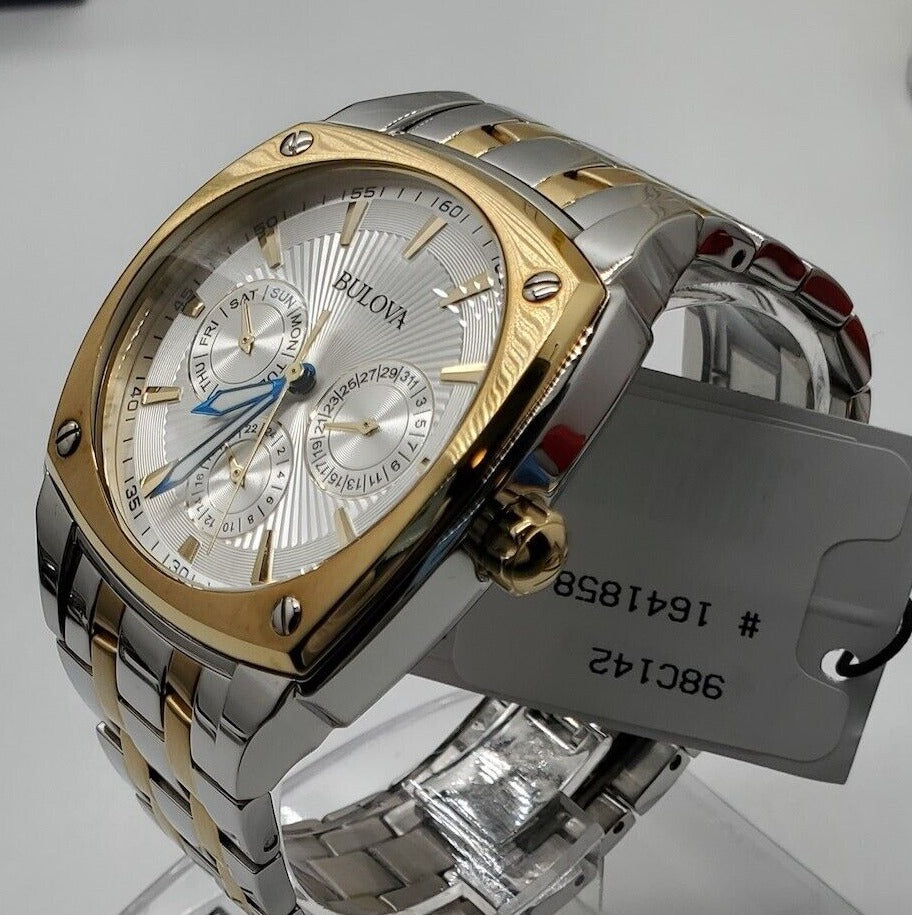 Bulova Classic Multi Function Silver Dial Two Tone Steel Strap Watch for Men - 98C142 Buy Now By Bulova