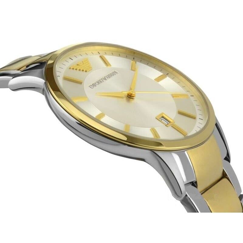 Emporio Armani Renato Silver Dial Two Tone Steel Strap Watch For Men - AR2449 Buy Now By Emporio Armani