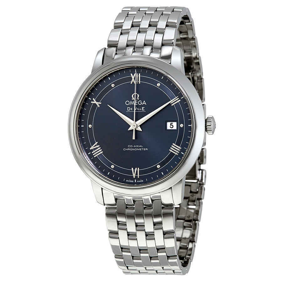 Omega De Ville Prestige Co-Axial Blue Dial Silver Steel Strap Watch for Men - 424.10.40.20.03.002 Buy Now By Omega
