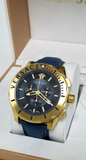 Versace Casual Chronograph Blue Dial Blue Leather Strap Watch for Men - VERG004-18 Buy Now By Versace