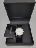 Movado Museum Quartz Silver Dial Black Leather Strap Watch For Men - 2100001 Buy Now By Movado