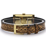 Gucci G-Frame Mother of Pearl Dial Brown Leather Snakeskin Strap Watch For Women - YA147402 Buy Now By Gucci