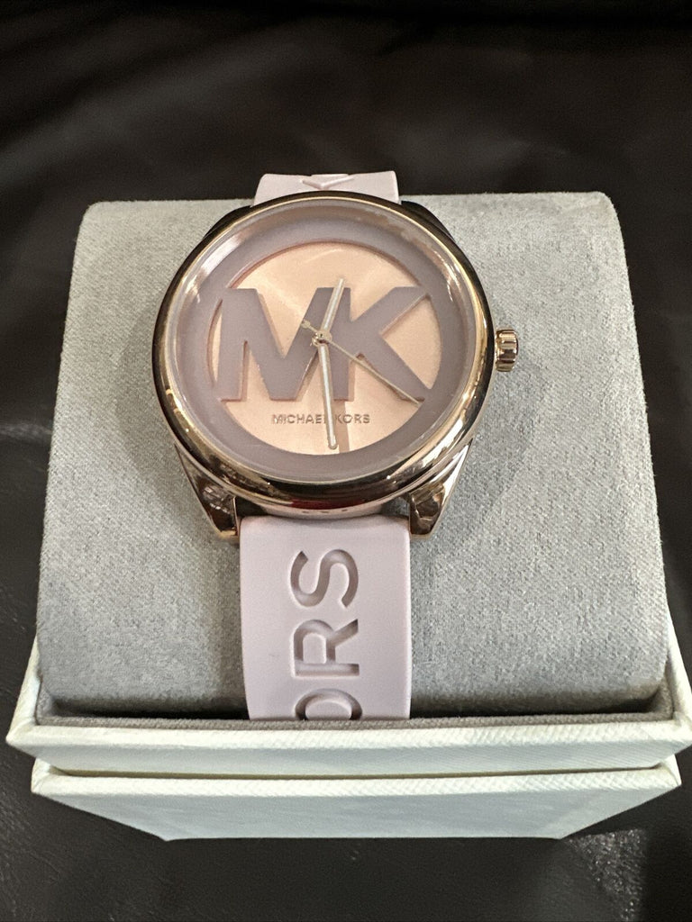 Michael Kors Janelle Three Hand Rose Gold Dial Pink Rubber Strap Watch For Women - MK7139 Buy Now By Michael Kors