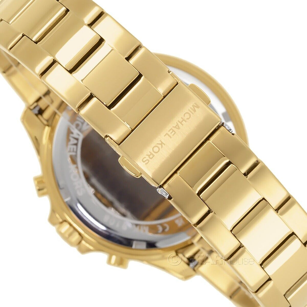 Michael Kors Greyson Chronograph Black Dial Gold Steel Strap Watch For Men - MK9108 Buy Now By Michael Kors