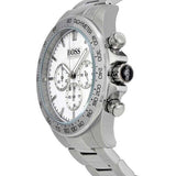 Hugo Boss Ikon Chronograph White Dial Silver Steel Strap Watch for Men - 1512962 Buy Now By Hugo Boss