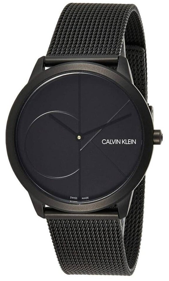 Calvin Klein Minimal Black Dial Black Mesh Bracelet Watch for Men - K3M514B1 Buy Now By Calvin Klein