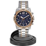 Guess Commander Chronograph Blue Dial Two Tone Steel Strap Watch for Men - GW0056G5 Buy Now By Guess