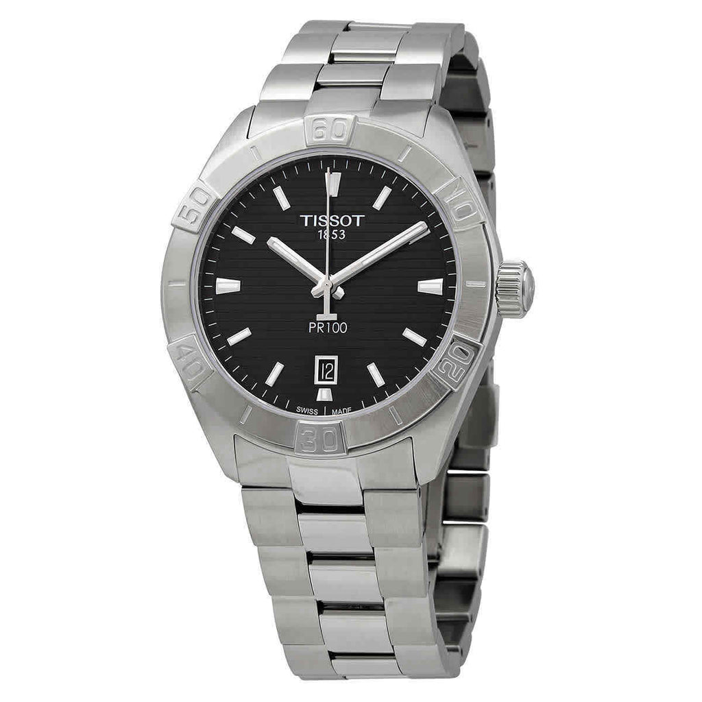 Tissot PR 100 Sport Quartz Black Dial Silver Steel Strap Watch For Men - T101.610.11.051.00 Buy Now By Tissot