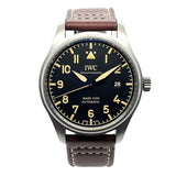 IWC Pilot's Watch Mark XVIII 40mm Black Dial Brown Leather Strap Watch for Men - IW327006 Buy Now By IWC