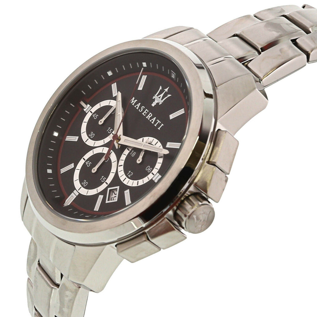 Maserati Successo Chronograph Black Dial Silver Steel Strap Watch For Men - R8873621009 Buy Now By Maserati