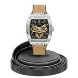 Guess Phoenix Multifunction Black Dial Brown Leather Strap Watch for Men - GW0202G3 Buy Now By Guess
