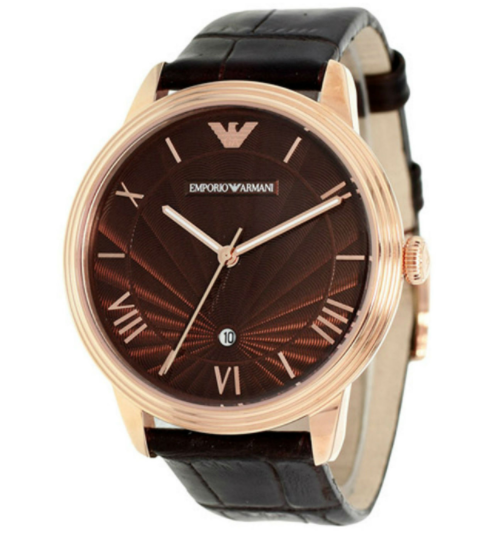 Emporio Armani Classic Quartz Brown Dial Brown Leather Strap Watch For Men - AR1613 Buy Now By Emporio Armani