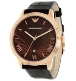 Emporio Armani Classic Quartz Brown Dial Brown Leather Strap Watch For Men - AR1613 Buy Now By Emporio Armani