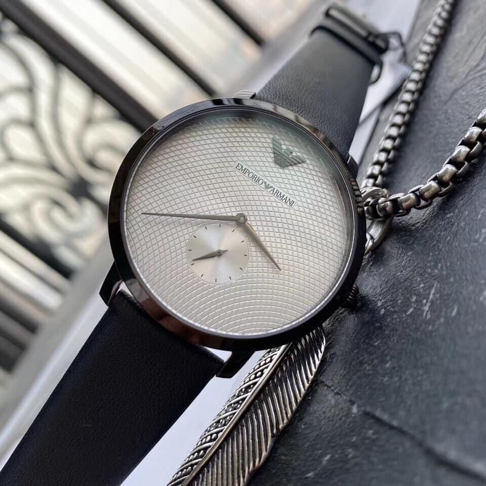 Emporio Armani Modern Slim Analog Silver Dial Blue Leather Strap Watch For Men - AR11214 Buy Now By Emporio Armani