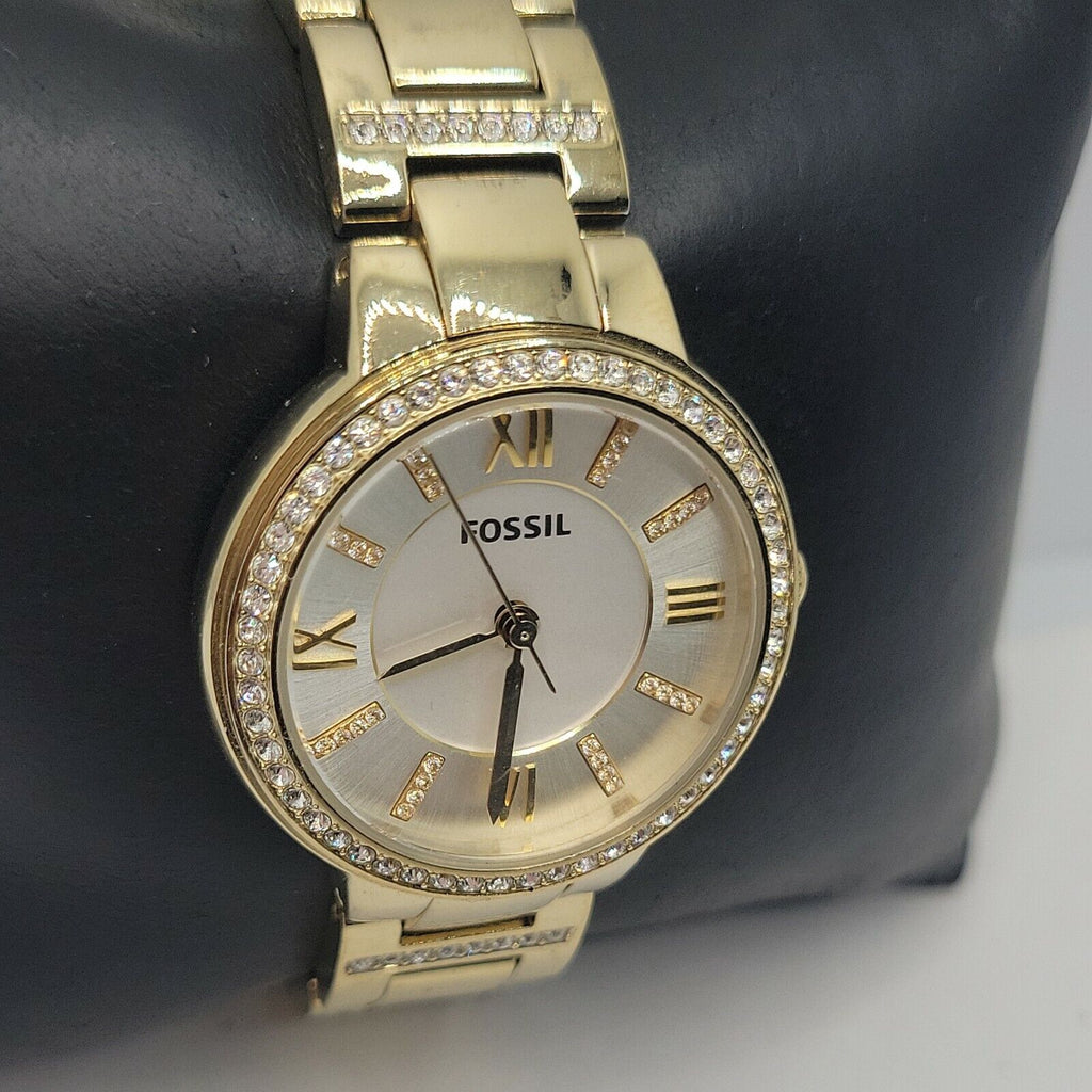 Fossil Virginia White Dial Gold Steel Strap Watch for Women - ES3283 Buy Now By Fossil