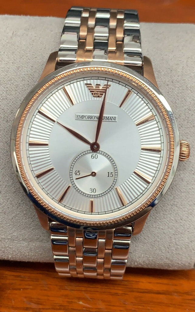 Emporio Armani Classic Silver Dial Two Tone Steel Strap Watch For Men - AR1839 Buy Now By Emporio Armani