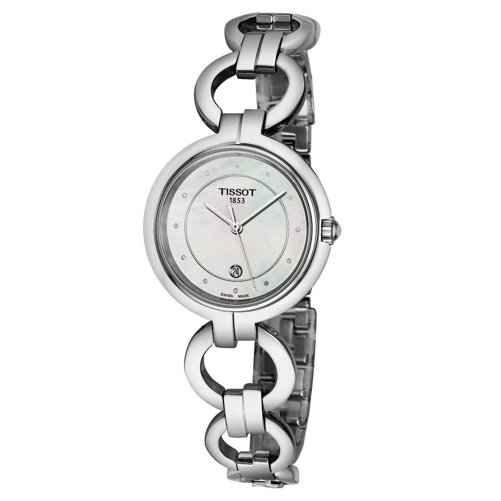 Tissot T Trend Flamingo Mother of Pearl Dial Silver Steel Strap Watch for Women - T094.210.11.116.00 Buy Now By Tissot