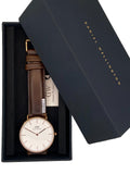 Daniel Wellington Dapper Bristol White Dial Brown Leather Strap Watch For Men - DW00100086 Buy Now By Daniel Wellington