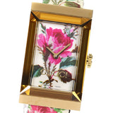 Gucci G-Frame Floral Mother of Pearl Dial White Leather Strap Watch For Women - YA147406 Buy Now By Gucci