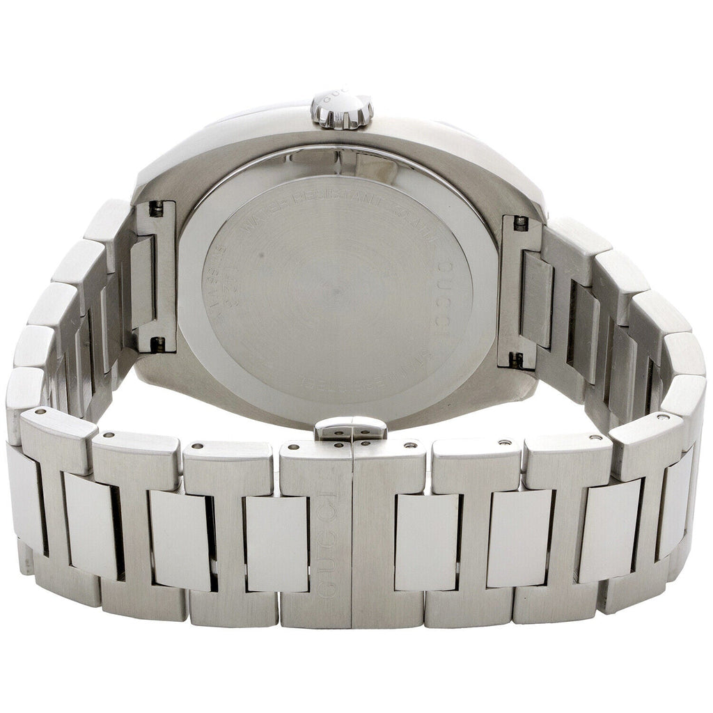 Gucci GG2570 Quartz Black Dial Silver Steel Strap Watch For Men - YA142301 Buy Now By Gucci