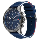 Tommy Hilfiger Bank Blue Dial Blue Rubber Strap Watch for Men - 1791721 Buy Now By Tommy Hilfiger