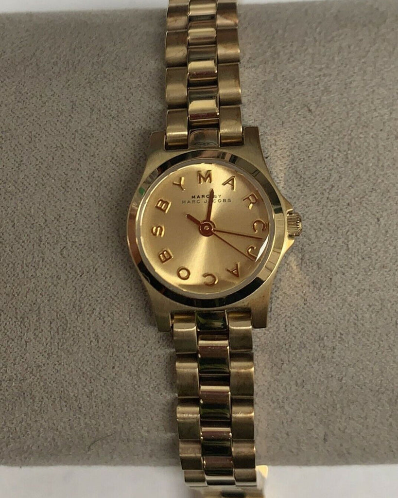 Marc Jacobs Henry Dinky Gold Dial Gold Steel Strap Watch for Women - MBM3199 Buy Now By Marc Jacobs