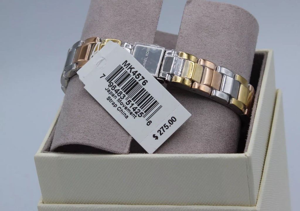 Michael Kors Tibby Three Hand Crystals Silver Dial Two Tone Steel Strap Watch for Women - MK4576 Buy Now By Michael Kors