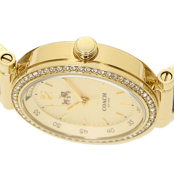 Coach Sport Diamonds Gold Dial Gold Steel Strap Watch for Women - 14502195 Buy Now By Coach