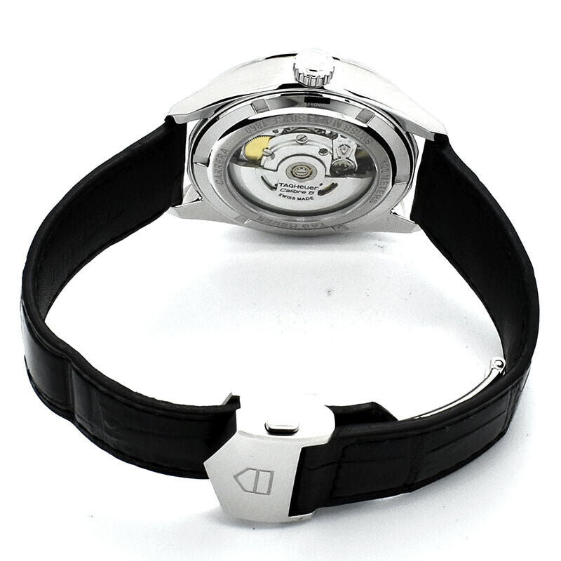 Tag Heuer Carrera Date Silver Dial Black Leather Strap Watch for Men - WBN2111.FC6505 Buy Now By Tag Heuer