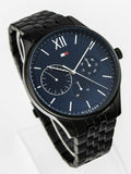 Tommy Hilfiger Damon Quartz Chronograph Blue Dial Black Steel Strap Watch for Men - 1791454 Buy Now By Tommy Hilfiger