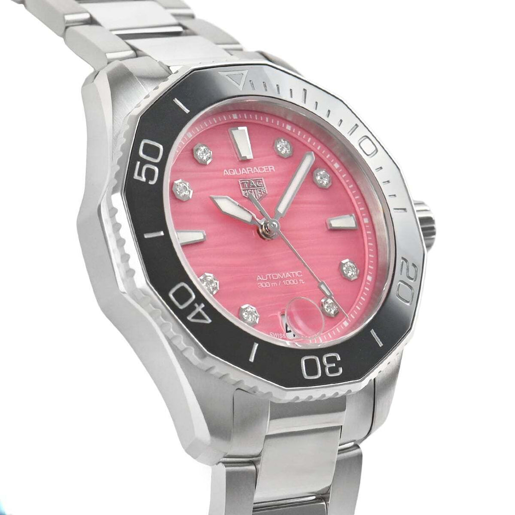 Tag Heuer Aquaracer Professional 300 Automatic Diamonds Pink Dial Silver Steel Strap Watch for Women - WBP231J.BA0618 Buy Now By Tag Heuer
