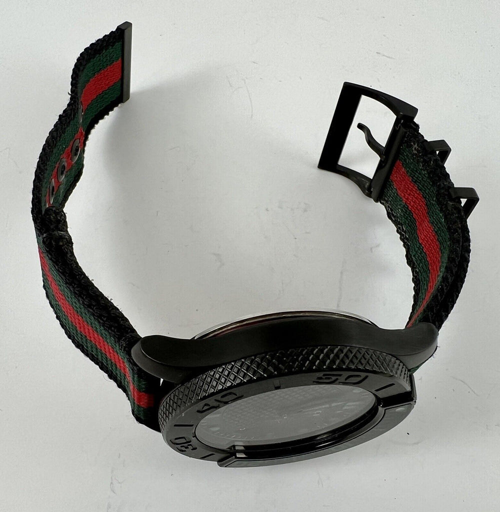 Gucci G Timeless Sport Black Dial Two Tone NATO Strap Watch For Men - YA126229 Buy Now By Gucci