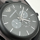 Emporio Armani Luigi Analog Black Dial Black Leather Strap Watch For Men - AR11450 Buy Now By Emporio Armani